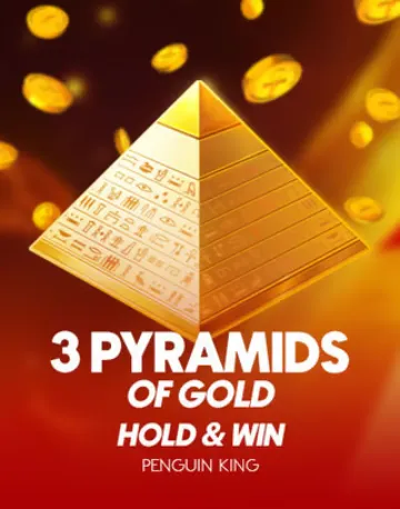 3 Pyramids of Gold Hold Win pokie by Penguin King at Casea Casino